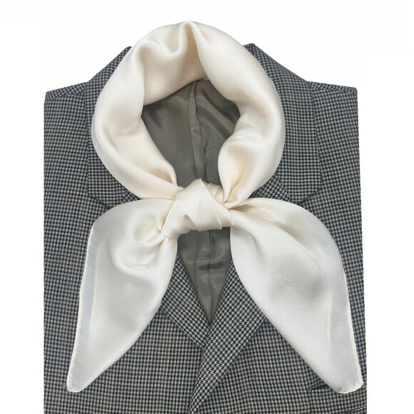 Unbranded Other - ✨Elegant Bandana Square Silky Scarf Beige Solid Soft Wrap Versatile Shawl Wrap✨